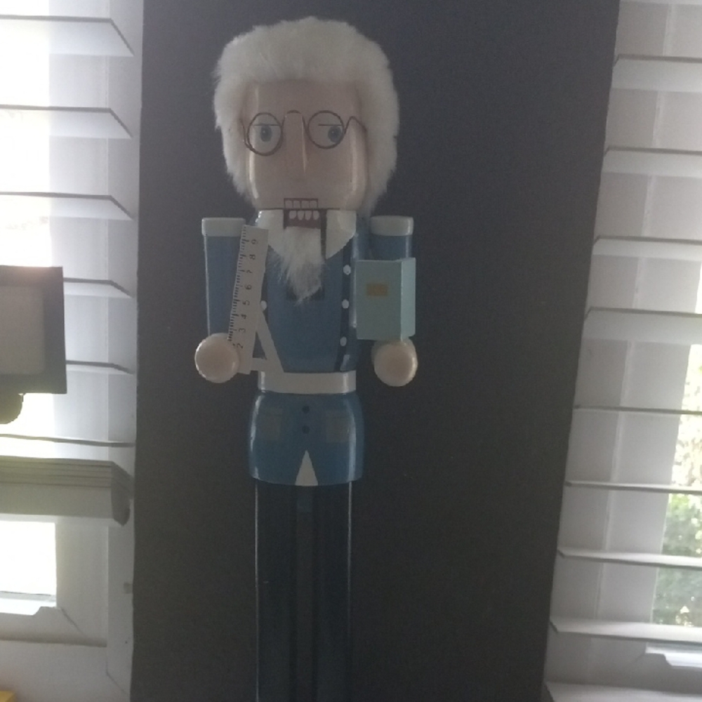 Blue and White Nutcracker Holiday Decor